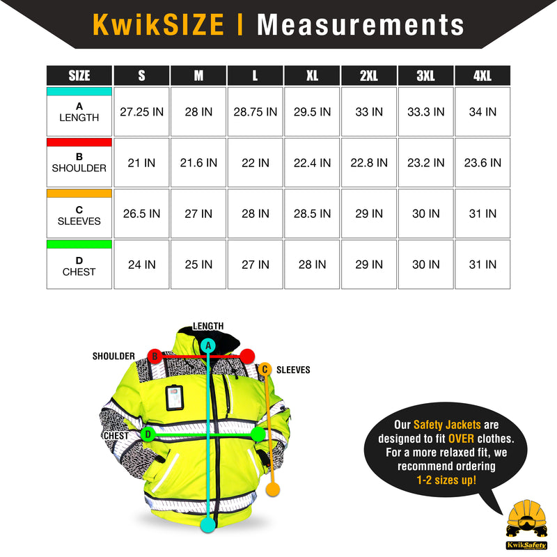KwikSafety UNIVERSE Safety Bomber Jacket (LIMITED EDITION DESIGN) Class 3 ANSI Tested OSHA Compliant Hi Vis Reflective PPE  - Model No.: KS5522 - KwikSafety