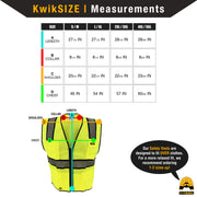 KwikSafety | Official Safety Vest | Size Chart