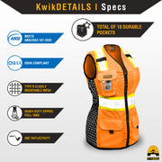 KwikSafety | Queen Bee Safety Vest for Women | Product Specifications