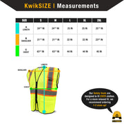 KwikSafety | Hot Shot Safety Vest | Size Chart