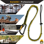 KwikSafety KRAKEN Heavy Duty ANSI Tested OSHA Compliant Bungee Tool Lanyard w/ Carabiner Clip - Model No.:KS7903 - KwikSafety