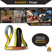 KwikSafety MIGHTY SUMO Type 3 Poly Web Lifting Slings - Model No.: KS8801 - KwikSafety