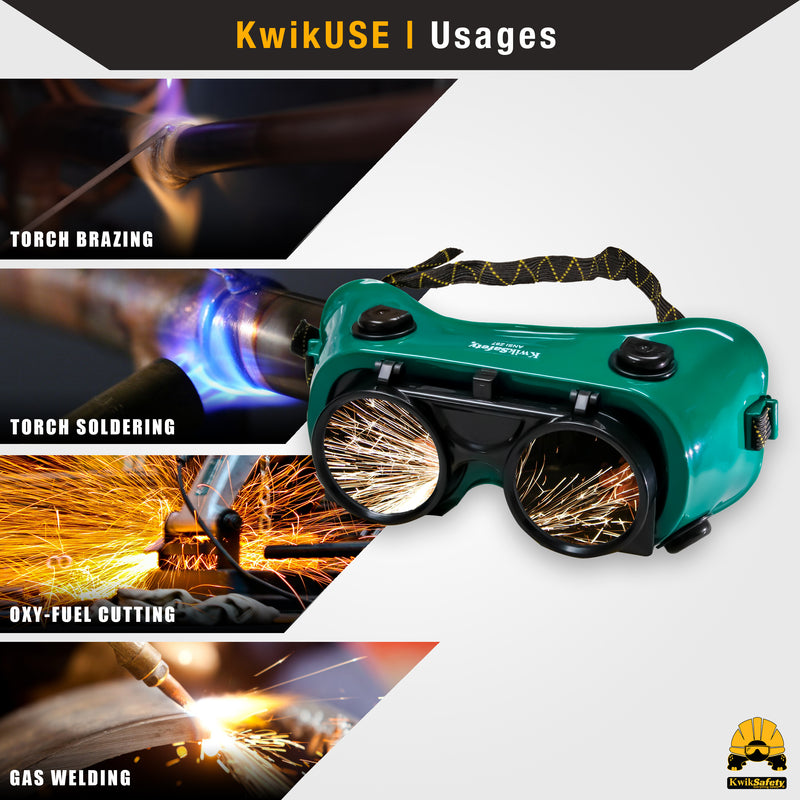 goggl.cc email KwikSafety OWL Welding Goggles (ANTI-FOG, ANTI-SCRATCH) Flip-Up Shade #5 Infrared Flame Cutting Eye Protection ANSI Tested OSHA