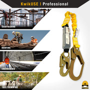 KwikSafety BOA 6' Single-Leg Safety Lanyard with Shock Absorber Fall Protection Device ANSI OSHA- Model No.: KS7701 - KwikSafety