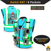 KwikSafety GODFATHER Safety Vest (Cushioned Collar) Class 2 ANSI Tested OSHA Compliant Hi Vis Reflective PPE Surveyor - Model No.: KS3310 - KwikSafety