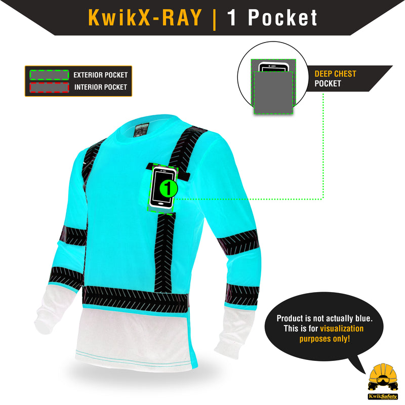 KwikSafety MECHANIC Safety Shirt (BLACK TRIM) Class 3 Long Sleeve ANSI Tested OSHA Compliant Hi Vis Reflective PPE - Model No.: KS4409 - KwikSafety