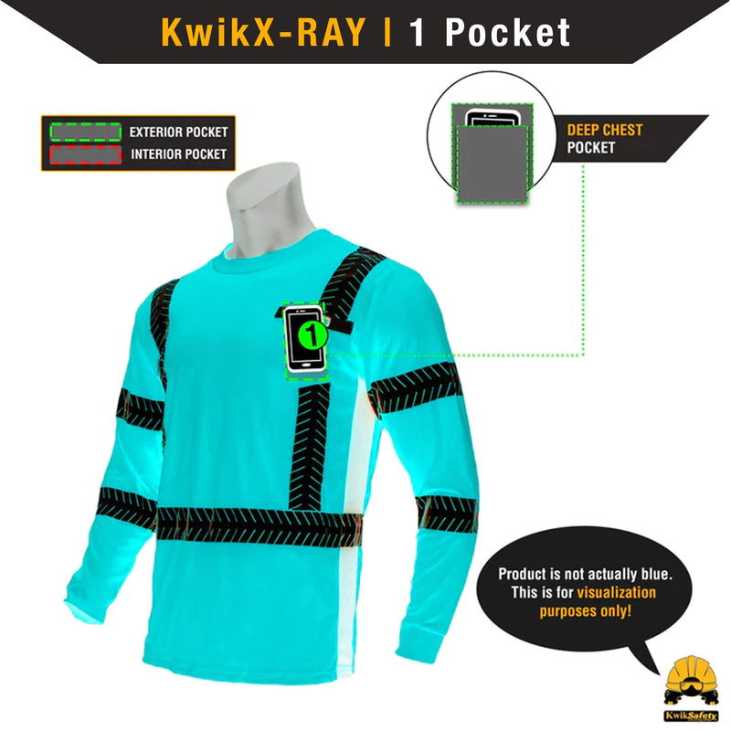 KwikSafety RENAISSANCE MAN Safety Shirt (FISHBONE TAPE) Long Sleeve Hi Vis Reflective PPE - Model No.: KS4402BLK - KwikSafety