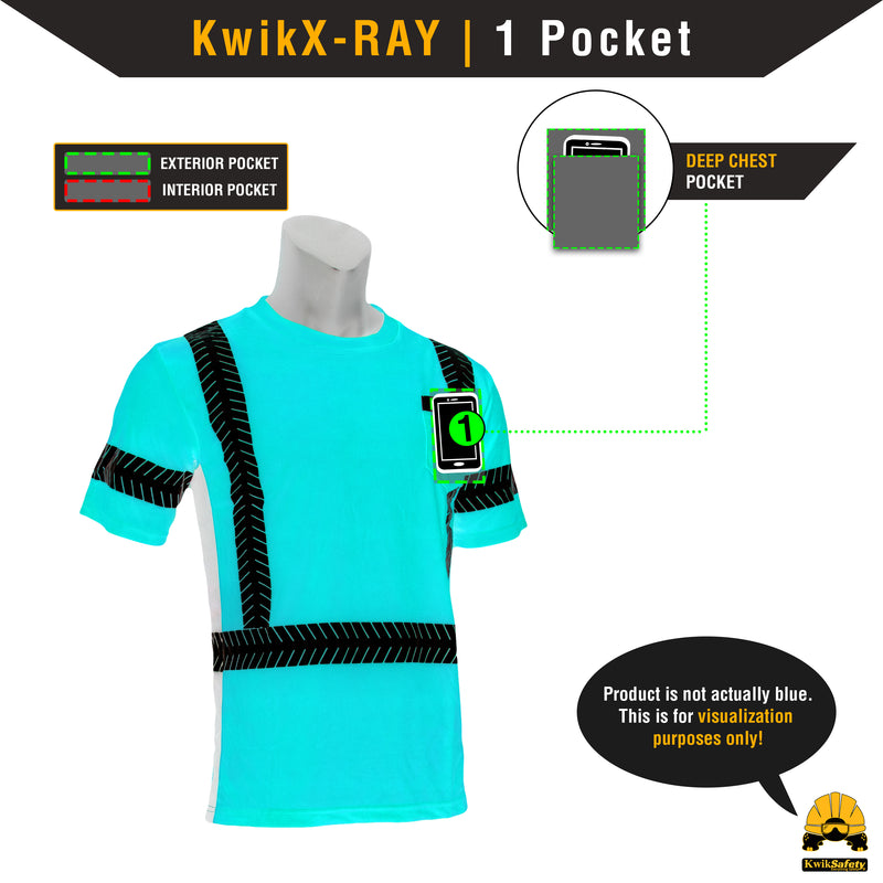 KwikSafety RENAISSANCE MAN Safety Shirt (FISHBONE TAPE) Class 2 Short Sleeve ANSI Tested OSHA Compliant Hi Vis Reflective PPE - Model No.: KS4401 - KwikSafety