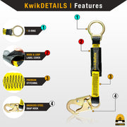 KwikSafety 10' COBRA WEB Self Retracting Lifeline ANSI Poly SRL - Model No.: KS7912 - KwikSafety