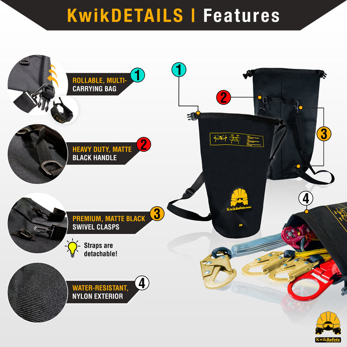 KwikSafety TSUNAMI (50FT) Vertical Lifeline Assembly ANSI OSHA Roofing Fall Protection - Model No.: KS7711 - KwikSafety