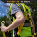 KwikSafety TYPHOON Safety Harness ANSI Fall Protection 3D Ring + Back Support - Model No.: KS6606 - KwikSafety