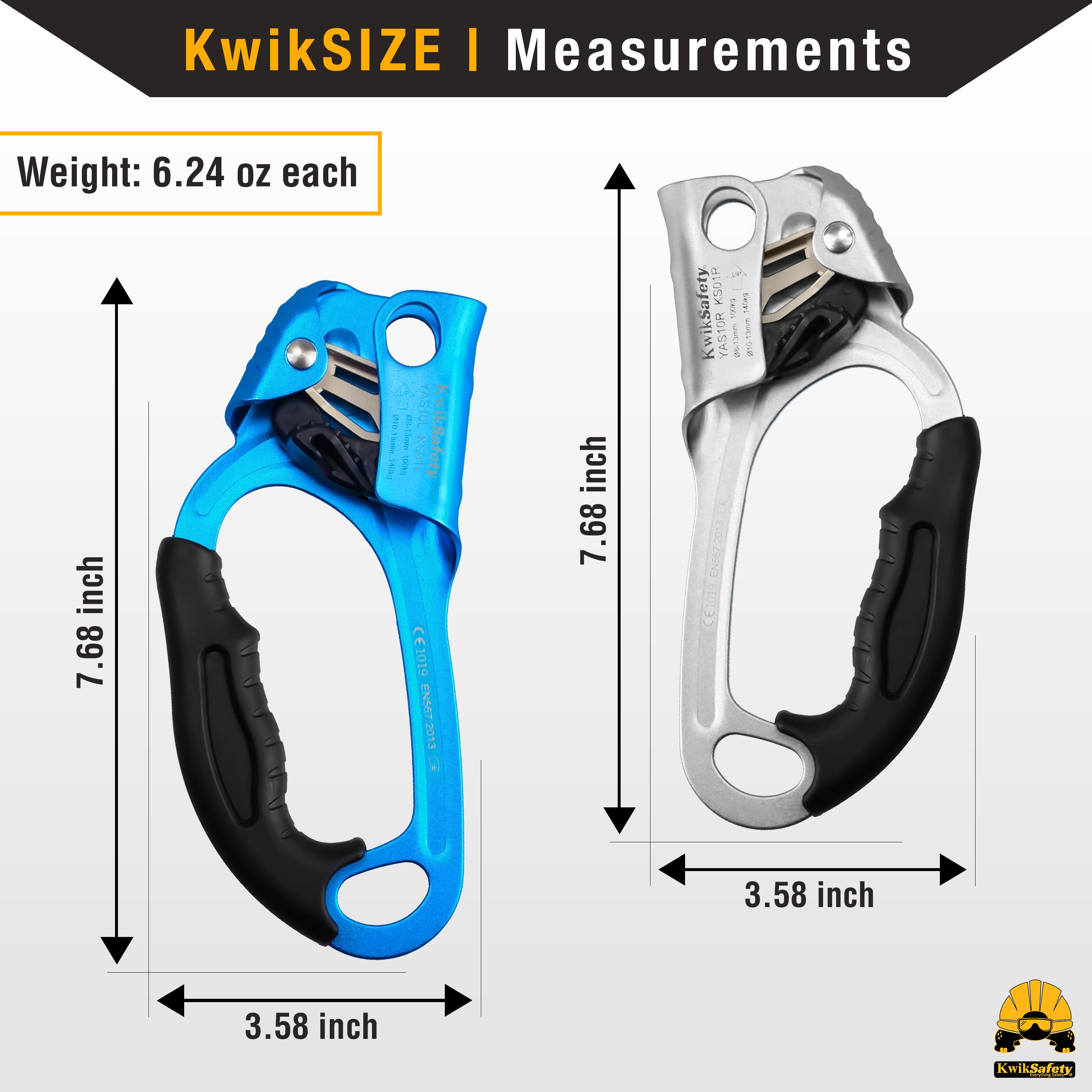Right Hand Climbing Ascender | High Quality Alloy - KwikSafety