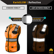 KwikSafety | Roadboss Economy Safety Vest for Women | Reflectivity