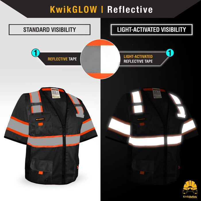 KwikSafety UNDERBOSS Safety Vest with Sleeves (11 POCKETS) Premium ANSI Class Unrated PPE Construction Industrial Work Gear - Model No.: KS3301UBS - KwikSafety