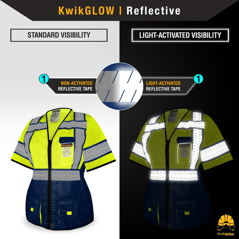 KwikSafety | Sheriff Class 3 Safety Vest for Women | Reflectivity