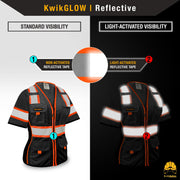 KwikSafety | Black Widow Class 3 Safety Vest for Women | Reflectivity
