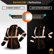 KwikSafety | Rogue Hi Vis Fleece Hoodie for Women | Reflectivity