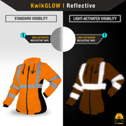 KwikSafety | Rogue Hi Vis Fleece Hoodie for Women | Reflectivity
