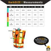 KwikSafety | Godfather Safety Vest | Size Chart