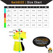 KwikSafety | Vixen Short Sleeve Safety Shirt | Size Chart