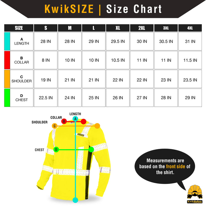 KwikSafety RENAISSANCE MAN Safety Shirt (FISHBONE TAPE) Class 3 Long Sleeve ANSI Tested OSHA Compliant Hi Vis Reflective PPE - Model No.: KS4402 - KwikSafety