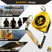 KwikSafety 30' LE COBRA CABLE Leading Edge Self Retracting Lifeline ANSI Class 2 SRL-LE - Model No.: KS7950 - KwikSafety