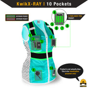 KwikSafety QUEEN BEE Safety Vest for Women (SNUG-FIT) Limited Edition Honeycomb Design | Class 2 ANSI Tested OSHA Compliant - Model No.: KS3319QB - KwikSafety