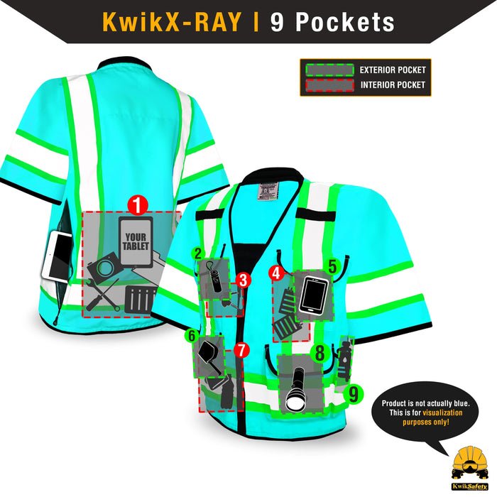 KwikSafety GODFATHER Safety Vest (Cushioned Collar) Class 3 ANSI Tested OSHA Compliant Hi Vis Reflective PPE Surveyor - Model No.: KS3310C3 - KwikSafety