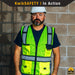 KwikSafety ROADBOSS PREMIUM Safety Vest (Truck Tread Tape) Class 2 ANSI Tested OSHA Compliant Hi Vis Reflective PPE Surveyor - Model No.: KS3332 - KwikSafety