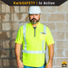 KwikSafety ENGINEER Safety Shirt (Y-NECK ZIPPER) Class 2 Short Sleeve ANSI Tested OSHA Compliant Hi Vis Reflective PPE - Model No.: KS4408 - KwikSafety