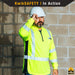 KwikSafety ENGINEER Safety Shirt (Y-NECK ZIPPER) Class 3 Long Sleeve ANSI Tested OSHA Compliant Hi Vis Reflective PPE - Model No.: KS4408 - KwikSafety