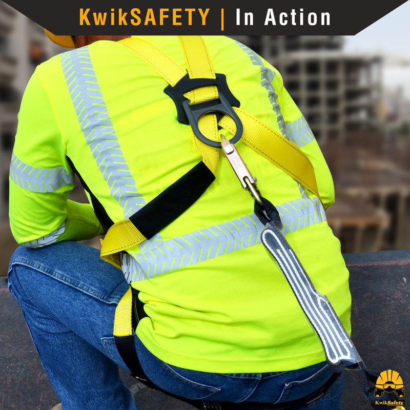 KwikSafety ENGINEER Safety Shirt (Y-NECK ZIPPER) Class 3 Long Sleeve ANSI Tested OSHA Compliant Hi Vis Reflective PPE - Model No.: KS4408 - KwikSafety