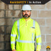 KwikSafety ESTIMATOR Safety Shirt (Y-NECK BUTTON UP) Class 3 Long Sleeve ANSI Tested OSHA Compliant Hi Vis Reflective PPE - Model No.: KS4407 - KwikSafety