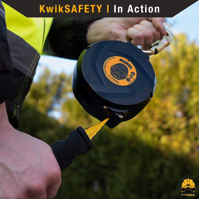 KwikSafety MAMBA Carbonate Housing Self Retracting Lifeline Web SRL - Model No.: KS7923 - KwikSafety