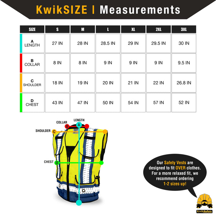 KwikSafety GODFATHER SHERIFF Safety Vest [CUSHION COLLAR + 10 DELUXE POCKETS] Class 2 ANSI OSHA High Visibility Reflective Mesh - Model No.: KS3310SH - KwikSafety