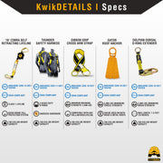 KwikSafety 10' COBRA WEB Self Retracting Lifeline ANSI Poly SRL - Model No.: KS7912 - KwikSafety