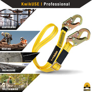 KwikSafety COPPERHEAD Single Leg 4' to 6' Adjustable Safety Lanyard No Shock Absorber - Model No.: KS7707 - KwikSafety