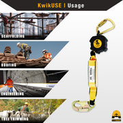 KwikSafety 10' COBRA WEB Self Retracting Lifeline ANSI Poly SRL - Model No.: KS7912 - KwikSafety