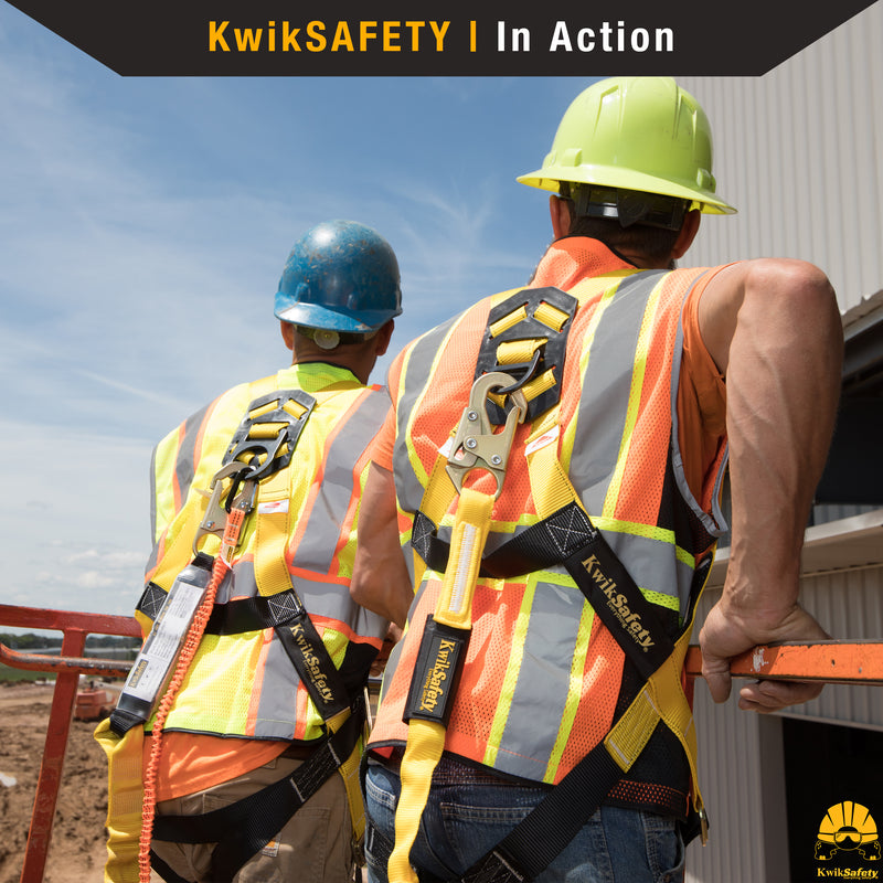 KwikSafety DOUBLE LEG RATTLER Y-Leg 6’ Safety Lanyard with Internal Shock Absorber ANSI OSHA - Model No.: KS7704 - KwikSafety