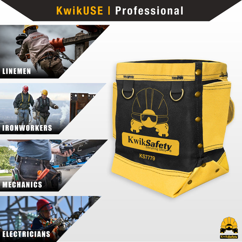 KwikSafety RedIRON Bolt Bag HEAVY-Duty Canvas Double Reinforced Stitching Ironworker Bag - Model No.: KS7779 - KwikSafety