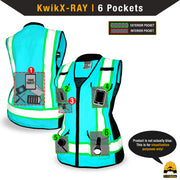 KwikSafety GODMOTHER Safety Vest for Women (RELAXED FIT) Class 2 ANSI Tested OSHA Compliant Reflective Work Gear PPE - Model No.: KS3336 - KwikSafety