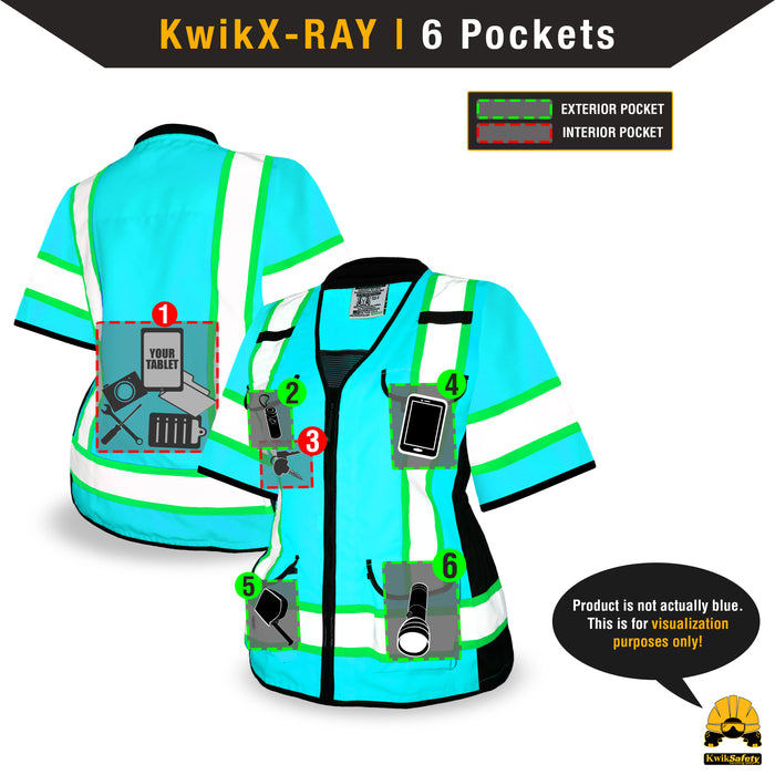 KwikSafety GODMOTHER Safety Vest for Women (RELAXED FIT) Class 3 ANSI Tested OSHA Compliant Reflective Work Gear PPE - Model No.: KS3336C3