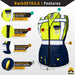 KwikSafety SHERIFF Class 2 Safety Vest for Women ANSI OSHA Compliant Hi Vis PPE Work Gear - Model No.: KS3338 - KwikSafety