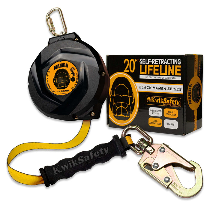 KwikSafety MAMBA Carbonate Housing Self Retracting Lifeline Web SRL - Model No.: KS7923 - KwikSafety