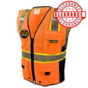 CLEARANCE! KwikSafety CLASSIC Hi Vis Reflective ANSI PPE Surveyor Class 2 Safety Vest - Model No.: KS3302 - KwikSafety