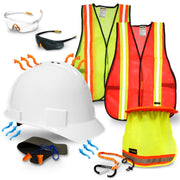 KwikSafety WHITE TURTLE SHELL Hard Hat (10 COOLING VENTS) Type 1 Class C ANSI Tested OSHA Compliant Standard Cap Style PPE - Model No.: KS1601 - KwikSafety