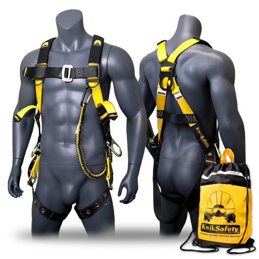 KwikSafety SUPERCELL Safety Harness ANSI Fall Protection Tongue Buckle 3D Ring - Model No.: KS6605 - KwikSafety