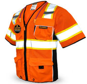 KwikSafety EXECUTIVE Safety Vest (10 Pockets) Class 3 ANSI Tested OSHA Compliant Hi Vis Reflective PPE Surveyor - Model No.: KS3303 - KwikSafety