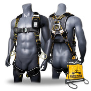 KwikSafety THUNDER DiamondBACK Safety Harness (5 Kwik-Connect Buckles) 3-D Ring Fall Protection ANSI OSHA - Model No.: KS6602DB - KwikSafety