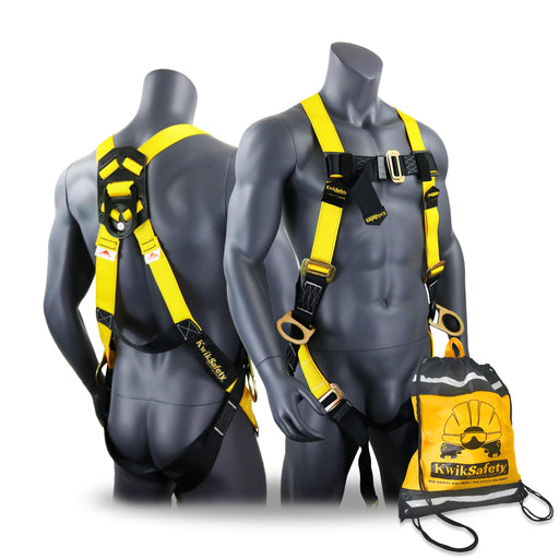 KwikSafety THUNDER Safety Harness OSHA ANSI Fall Protection PPE Construction 3 D Ring - Model No.: KS6602 - KwikSafety